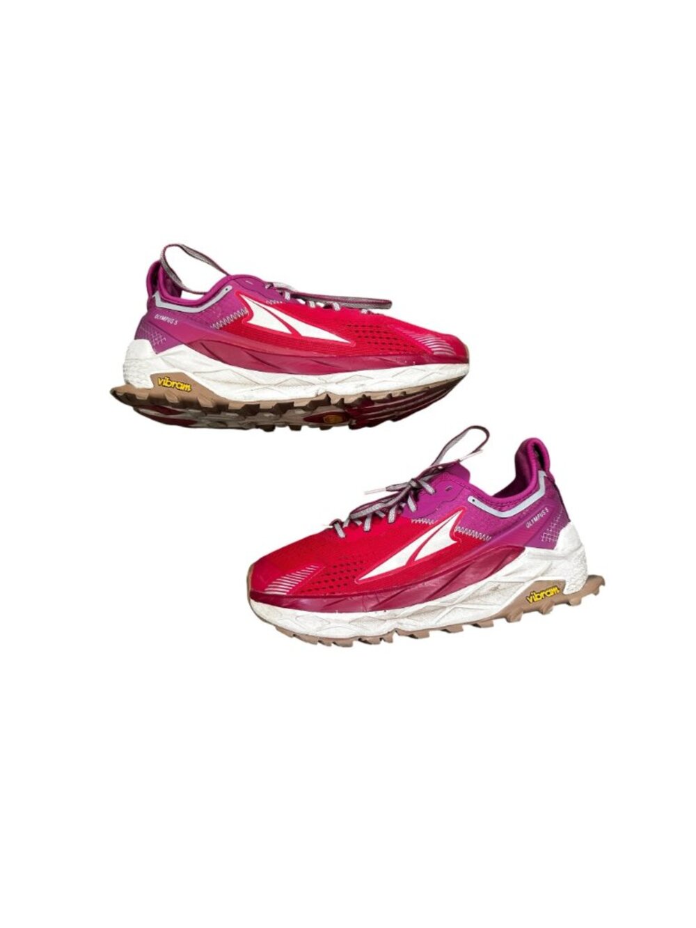 Altra Vibram Olympus 5 Running Sneaker Shoes Women 7.5 Red Trail Workout Gorpcor - Picture 3 of 16